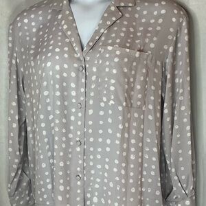 Worthington Light Lavender and White Patterned Blouse